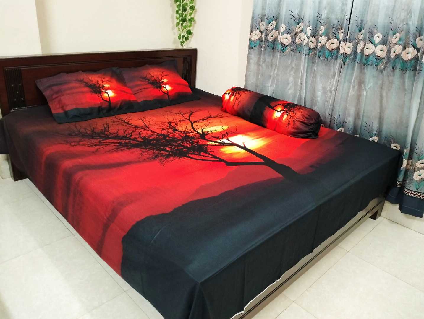 Exclusive 100% Cotton Bed Sheet 7.5 feet by 8 feet ফেব্রিক্স: ১০০% কটন। ১০০% কালার গ্যারান্টি। বেডশীট সাইজ: ৭.৫ ফিট x ৮ ফিট বালিশের কভার: ২০ ইঞ্চি x ২৮ ইঞ্চি কোলবালিশের কভার।